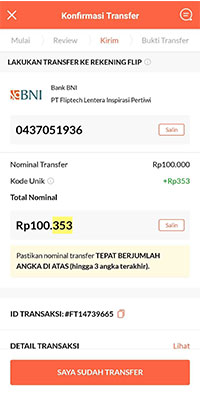 Konfirmasi Transaksi Konfirmasi Transaksi