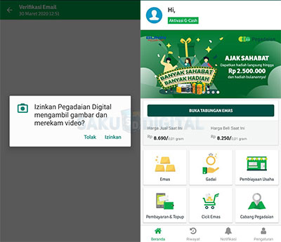 klik Izinkan klik Izinkan