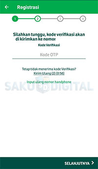 kode OTP via SMS kode OTP via SMS