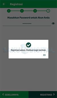 registrasi Pegadaian Digital berhasil registrasi Pegadaian Digital berhasil