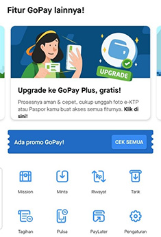 Upgrade GoPay Plus Upgrade GoPay Plus