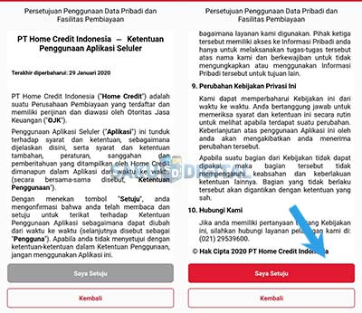 kebawah pilih Setuju kebawah pilih Setuju