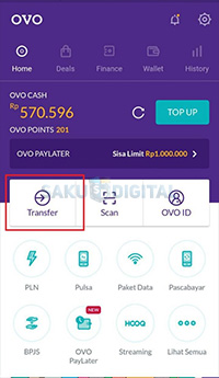 silahkan tap Transfer silahkan tap Transfer