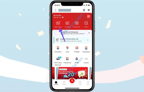 Pilih Menu Kirim Uang
