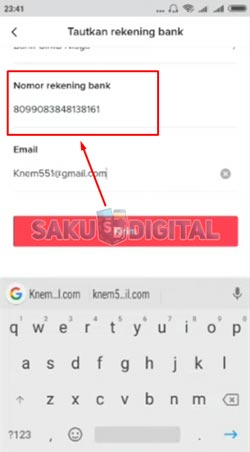 10 Masukkan Nomor Rekening 1