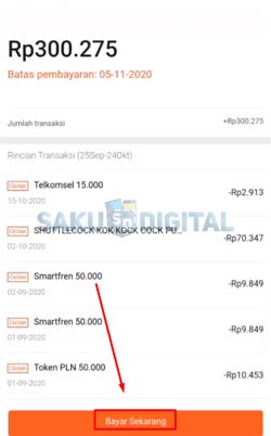 5 Konfirmasi Bayar sekarang