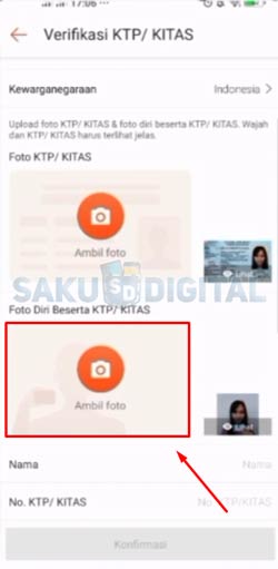 6 Klik Ambil Foto Selfie