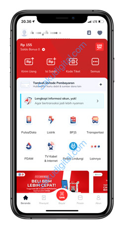 1 Buka Aplikasi LinkAja